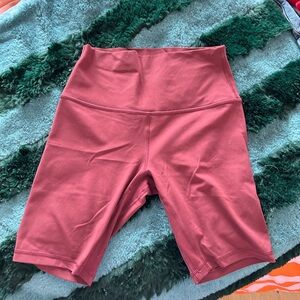 Lululemon Athletica Red Athletic Shorts High-Waisted